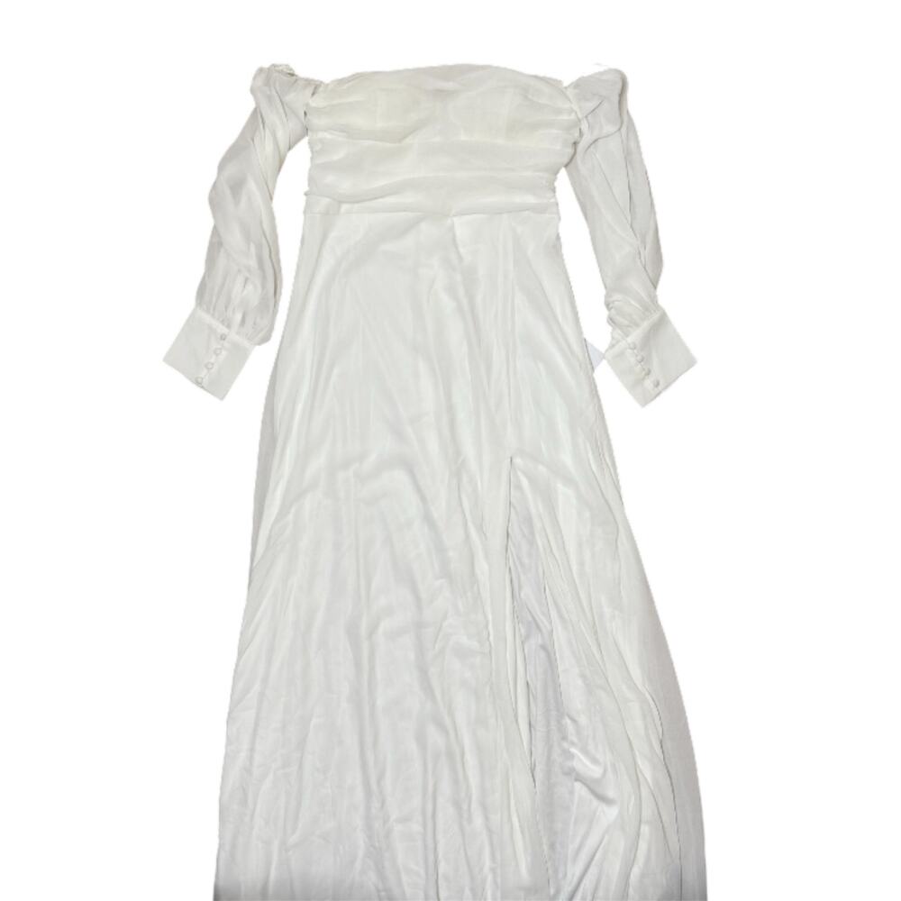 NWT Lulus Adorna White Off-the-Shoulder Maxi Dress Size M - Picture 5 of 11